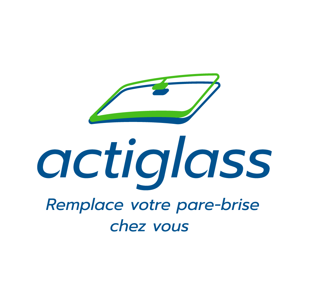 Actiglass logo medaillon blanc